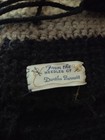 Beautiful Afgan Throw Blanket Handmade Blue Black And White