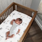 Lambs   Ivy Baby Farm Animals 100  Cotton Fitted Crib Sheet - White