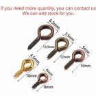 100-200pcs Small Mini Screw Eye Pins Screw Eyelets Hooks Gold Jewelry Making Diy