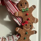 Christmas Gingerbread House Boy Girl  14 Inch Front Door Wreath Indoor Decor
