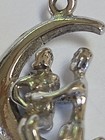 Sterling Silver   Lovers On The Moon Charm   Nice Face  Couple In Love   Vintage