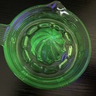 Vintage Retro Green uranium Glass Manual Juicer 