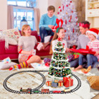 Luxury Electric Christmas Train Tracks Set Lights Sound Kids Toy Gift Under Tree