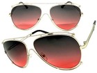 Men s Or Women Classic Elegant Vintage Retro Style Sunglasses Large Silver Frame