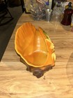 Roseville Water Lily Brown 1943 Vintage Pottery Conch Shell Planter Vase 438-8