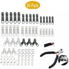85pcs Zipper Replacement Repair Kits Install Pliers For Bags Jacket Coats Jeans