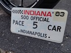 1983 Indiana Indy 500 Pace Car License Plate  5 Ims Indianapolis Motor Speedway