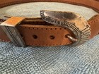 Retro Beaded Native American Influence 1 5    Wide Leather Belt size 32