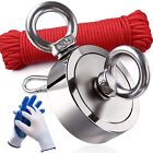 Up To 1500 Lbs Fishing Magnet Kit Pull Force Strong Neodymium   Carabiner  Rope
