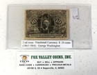 1863 Us 10 Cents Fractional Currency Banknote  2nd Issue Washington W  Overprint