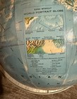 Rand Mcnally Vintage World Portrait Globe With Raised Topography And Metal Base