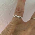 Solid Metal 925 Silver Infinity Adjustable Toe Ring For Women s