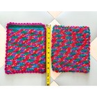 Handmade Crochet Pot Holder Set     Retro Cottagecore Trivets