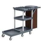 Janitorial Trolley Cleaning Cart With Pvc Bag For Housekeeping Office 25 Gallon
