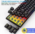 61-key Rgb Mechanical Gaming Keyboard     Compact Wired Design  Ergonomic   Afford