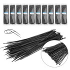 1000 Pc Pack 12  Inch Black Network 60 Lbs Zip Nylon Cable Cord Wire Tie Strap