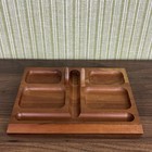 Mid Century Shur Wood Designs Wood Valet Dresser Jewelry Organizer Tray
