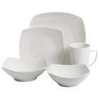 40 Piece Dinnerware Set Kitchen Dish Dinner Plates Ceramic Service For 8 White