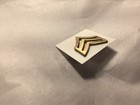 U s  Army Metal Rank Chevron  Sgt  - Metal Clutch Back  1 Pc  Gold Tone
