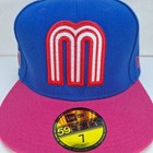 Mexico World Baseball Classic Blue pink New Era 59fifty Fitted Hat Sz 7 