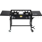 Barton 58 000 Btu Outdoor Propane Double Burner Stove Cooking Station Bbq Grill