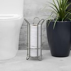 Toilet Paper Holder  Freestanding Bathroom Tissue Organizer  Chrome