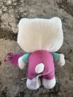 Hello Kitty Gund 11  Pink Overall Rainbow Bow Embroidered Face Plush Nwt