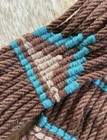 34    Size Mohair Western String Girth Cinch Teal And Brown Design