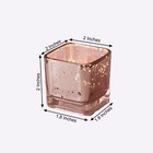 Rose Gold 12 Square 2  Speckled Mercury Glass Votive Candle Holders Party Events
