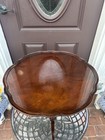 Antique Duncan Phyfe Mahogany Serpentine Pie Crust Pedestal Tea Table Stand