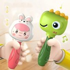 1 Pc Cartoon Rattle Newborn Sensory Grasp Chew-safe Handbell Baby Gift