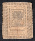 January 1  1776 10s Ten Shillings Delaware Colonial Currency Note