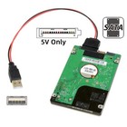 Single Usb 2 0 To Sata Converter Adapter Cord 15pin Dc 5v Power Supply Hard D   