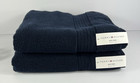 Tommy Hilfiger Bath Towels Set Of 2 Fifth Ave Blue Navy Plush 100  Cotton New
