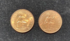 Great Britain 1947   1948 Penny  Kgvi  Lustrous Unc  Mostly Red  2 Pcs  G8