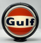 Gulf  60s Style  Gas Pump Globe 13 5   Ships Fully Assembled  Made In The Usa  