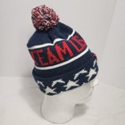 2018 Winter Olympics Official Team Apparel  team Usa  Beanie Hat Cap W pom - Euc