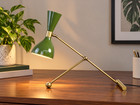 Vintage Brass Desk Lamp Adjustable Mid Century Modern Italian Style Table Light