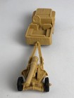 Vintage Marx Desert Fox Tan Plastic Army Jeep   Artillery Gun