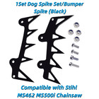 1 Set Dog Spike Set bumper Spike Black Fits Stihl Ms462 Ms500i Chainsaw New