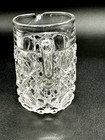 Vintage Eapg Glass Creamer Hexagon Pattern  Pressed Glass Usa