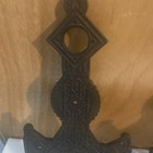 Antique Cast Iron Eastlake Victorian Geometric Design Andirons Circa 1870   s