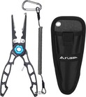Flissa 7 5 In Lightweight Fishing Pliers Line Cutter Safety Lock Aluminum Handle