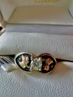 Black Hills Gold Cubic Zirconia  cz  With Leaves Sz 7