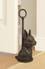 French Bulldog Cast Iron Door Stopper  Antique Brown Finish