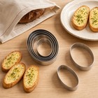 6 Pcs Oval Cookie Cutter Set - Cutters  1 5-4 Inch   Six Sizes  Gray