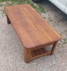 Mid Century Solid Oak Coffee Table With Drawer    ct-420 