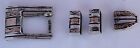 Vintage Sterling Silver   Gold Overlay Ranger Set 4 Piece Buckle  Crown Hallmark