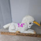 White Dakin 14  Unicorn Horse Plush Stuffed Animal Rare Vintage 80s Sanitized 