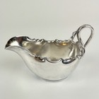 Antique Solid Silver Aesthetic Style Lily Design Sauce Boat James Dixon 1890